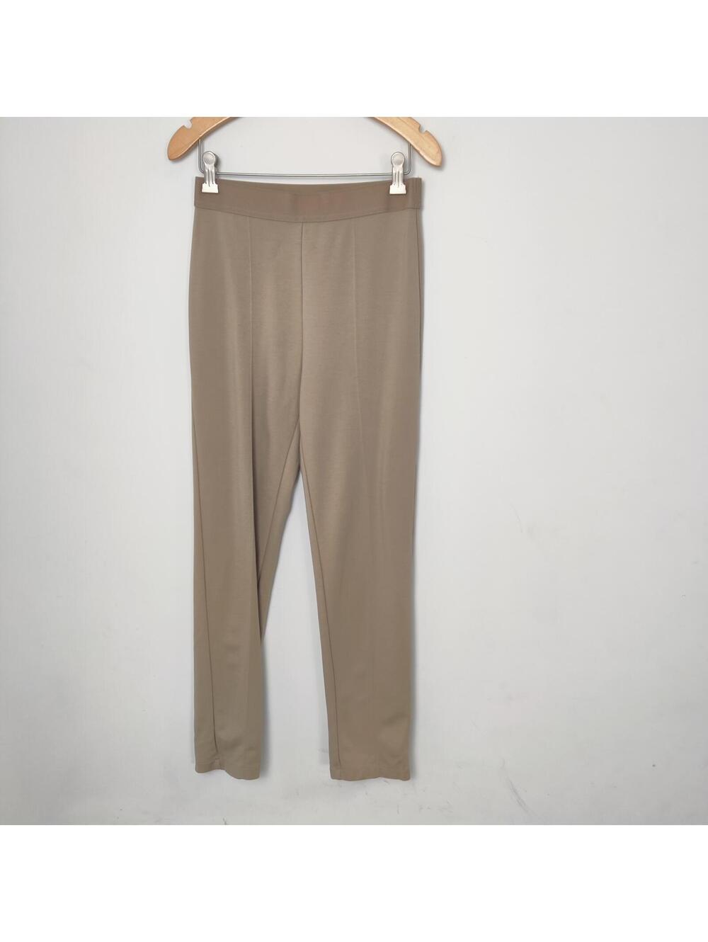 Uniqlo Beige Stretch Pull On Slim Pants XS 24 25 Minimal Office